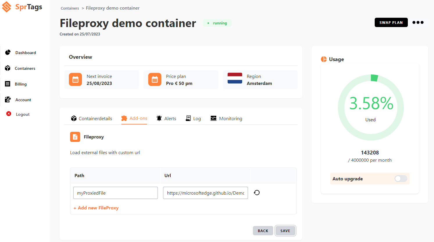 Fileproxy screenshot