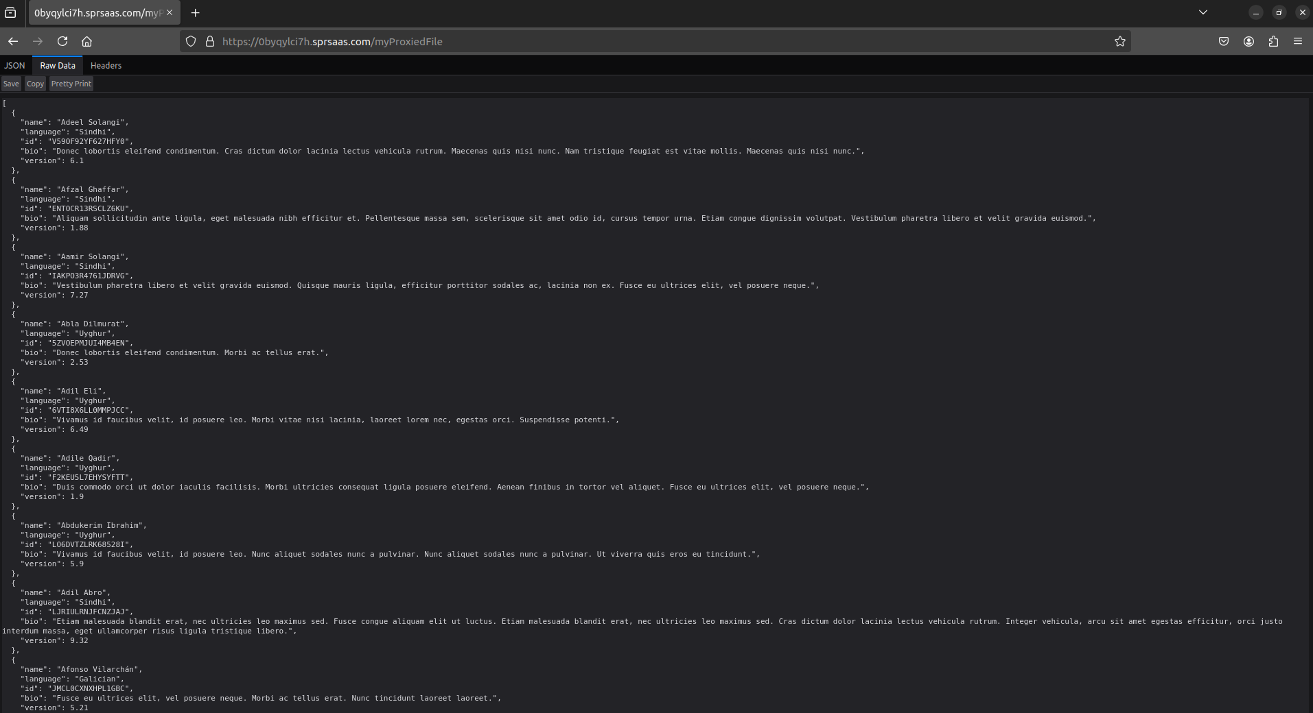 Fileproxy screenshot